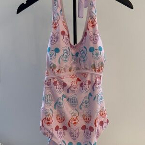 Disney Store NWT Mickey Mouse & friends pink/purple one piece swim suit